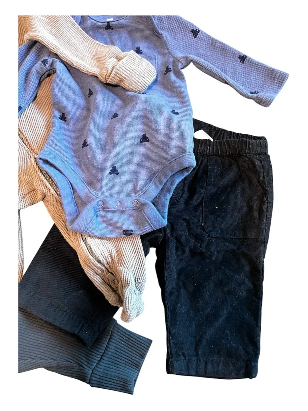Baby Gap Baby Boy 3-6M Clothing Bundle | Ribbed Neutral Outfits EUC